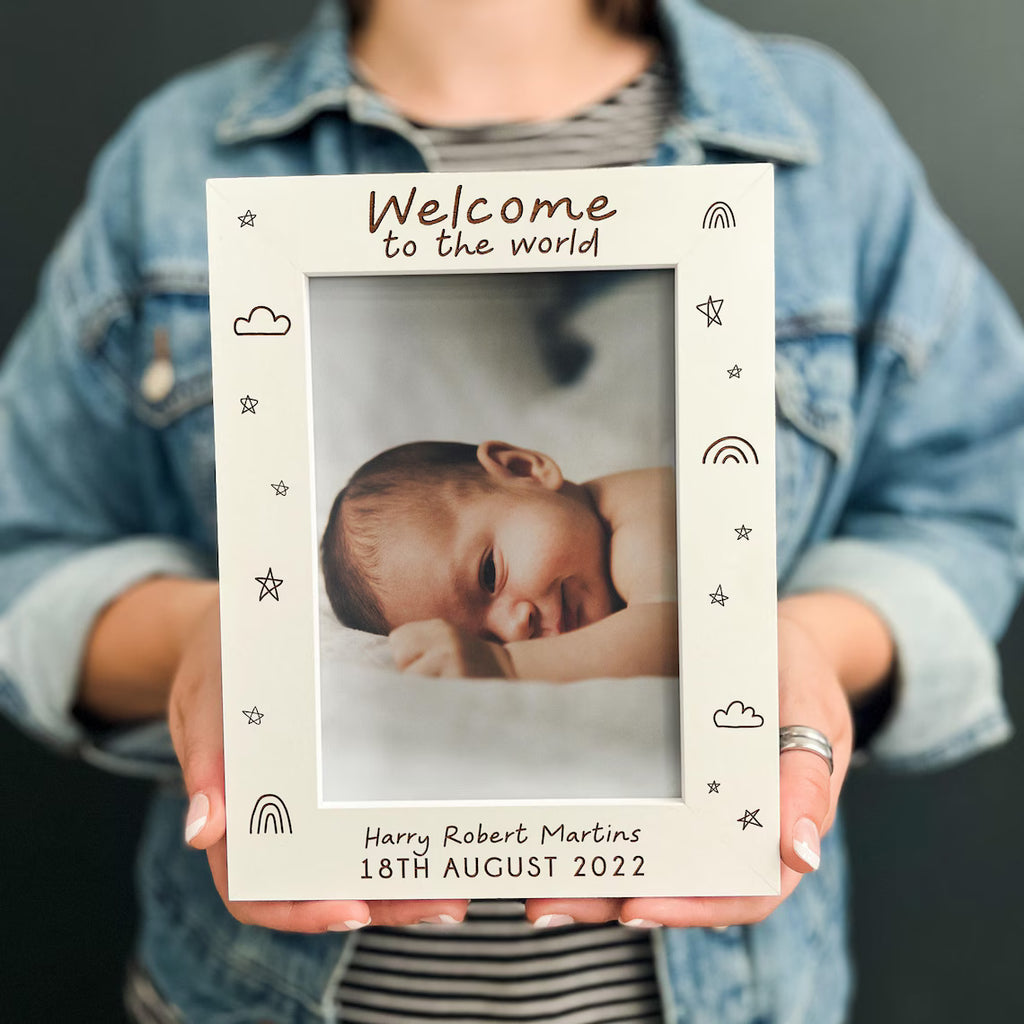 Personalized Baby Photo Frame | Engraved Newborn Gift