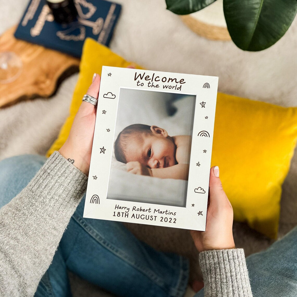 Personalized Baby Photo Frame | Engraved Newborn Gift