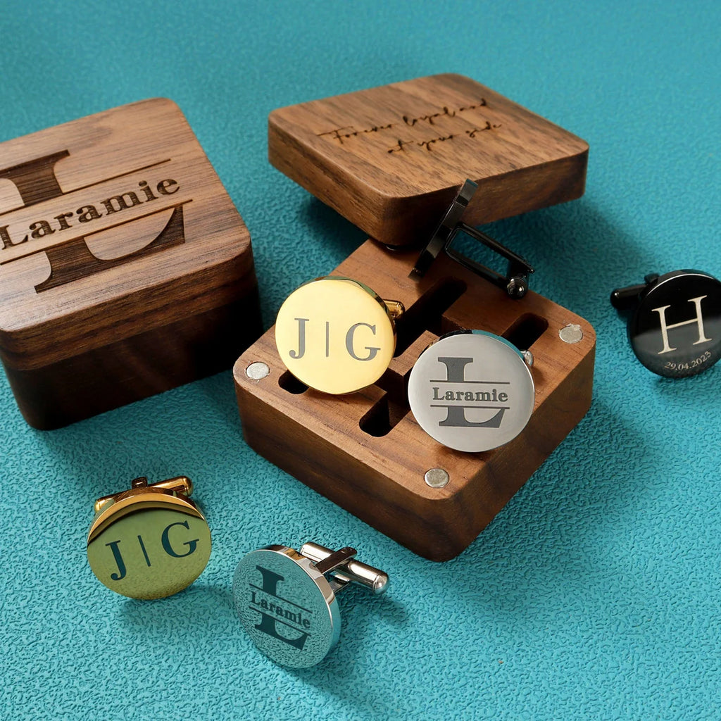 Personalised Father of the Bride gift Cufflinks, Custom Wedding Day Gifts, Father's Day gift, Thank you Wedding Gift, Gifts from Bride