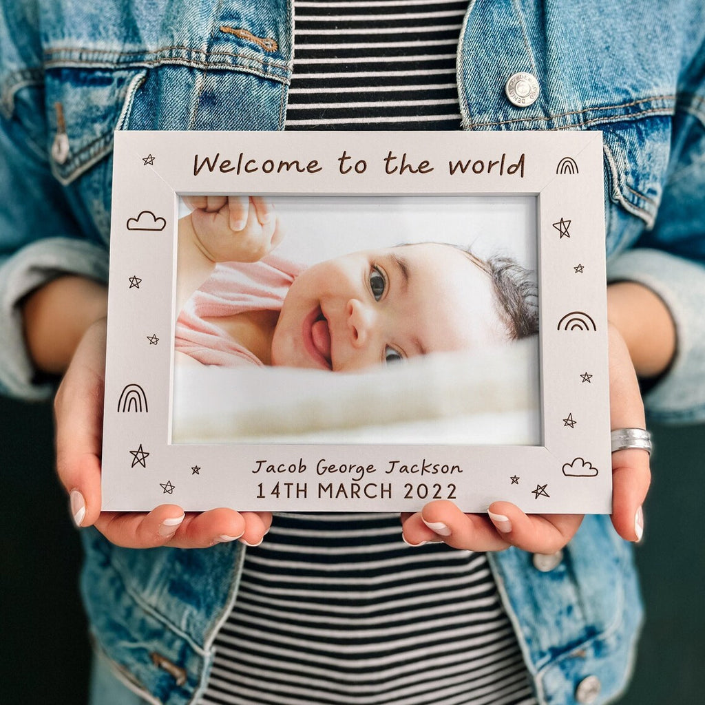 Personalized Baby Photo Frame | Engraved Newborn Gift