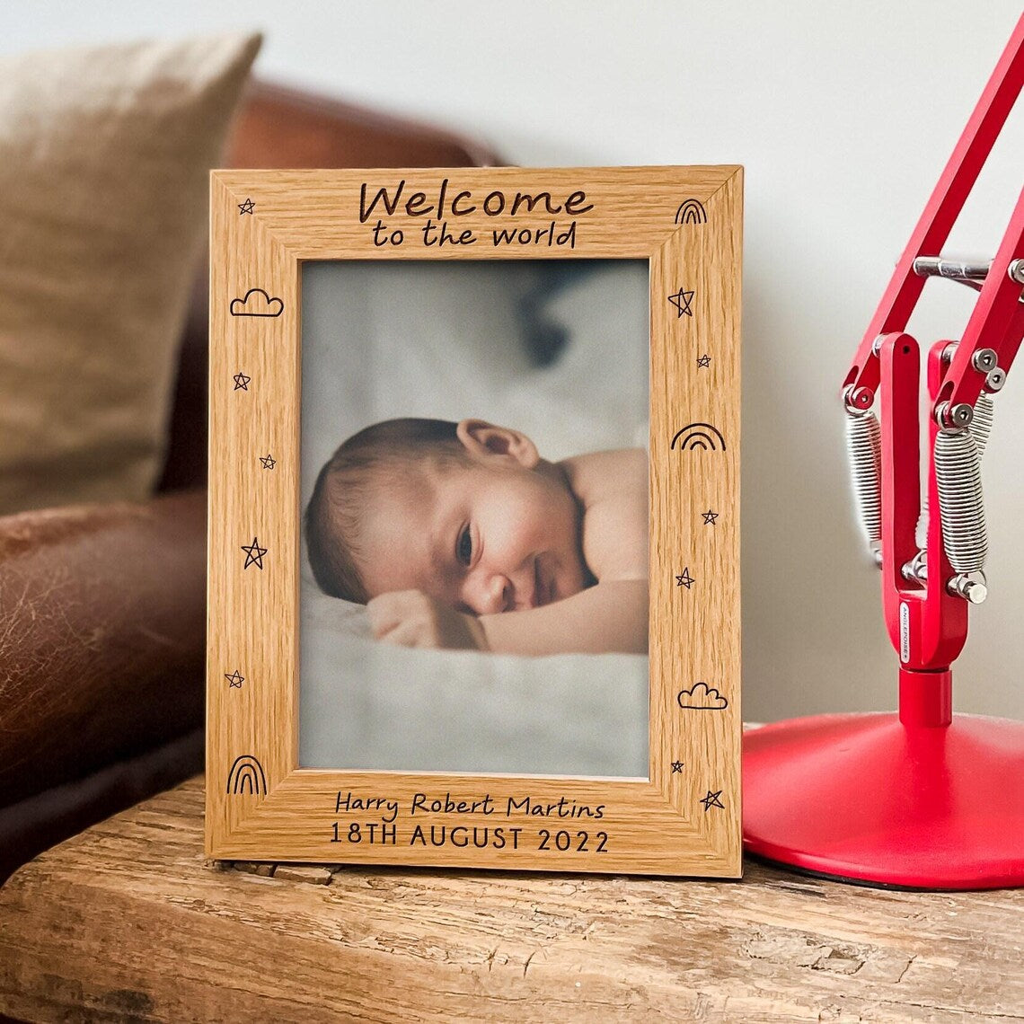 Personalized Baby Photo Frame | Engraved Newborn Gift