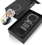 Personalised Keyring with Photo & Text – Engraved Double-Sided Custom Keychain – Mothers Day Gift for Mum, Nanny, Grandma, Sister, Anniversary&Birthday Keepsake - Made in UK