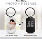 Personalised Keyring with Photo & Text – Engraved Double-Sided Custom Keychain – Mothers Day Gift for Mum, Nanny, Grandma, Sister, Anniversary&Birthday Keepsake - Made in UK