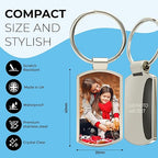 Personalised Photo Keyring Double Sided w/ Picture & Text – Customised Keyring Personalised w/ Photo and Engraved Message – Gift for Mum, Nanny, Grandma, Sister – Mothers Day Gifts & Father’s Day