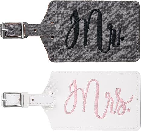 Mr and Mrs Tags, Wedding Gifts for Couples 2026, Personalized Engagement Gifts for Couples, Bridal Shower Gift for Newlyweds, Bride and Groom Travel Essentials