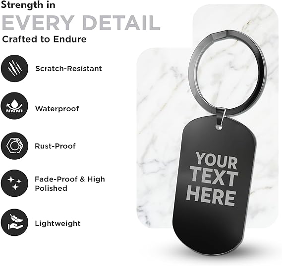 Personalised Keyring with Photo & Text – Engraved Double-Sided Custom Keychain – Mothers Day Gift for Mum, Nanny, Grandma, Sister, Anniversary&Birthday Keepsake - Made in UK