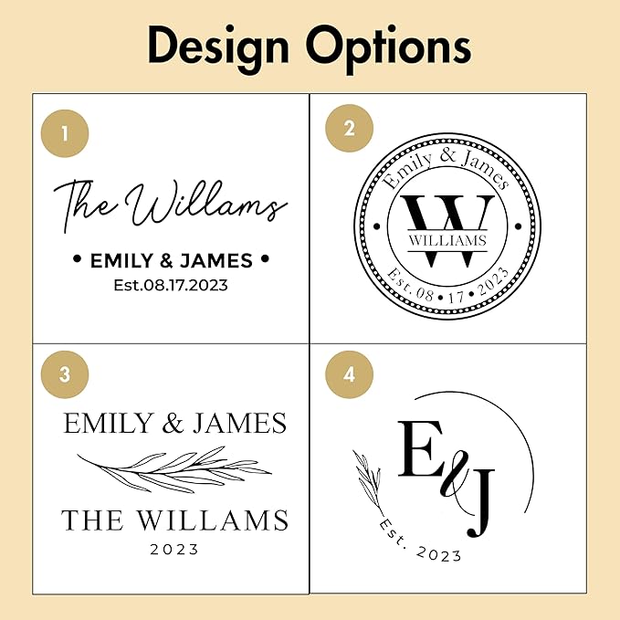 Personalized Coasters, Wedding Gift for Couple, Custom, Premium Craftsmanship Durability Tested, Custom Bar Coasters for Drinks with Monogram Engraved, Great Newlywed