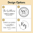 Personalized Coasters, Wedding Gift for Couple, Custom, Premium Craftsmanship Durability Tested, Custom Bar Coasters for Drinks with Monogram Engraved, Great Newlywed