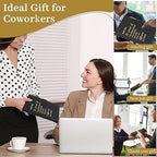 Hopton Inspirational Notebook, PU Leather Notebook and Pen Set, Employee Appreciation Gifts, New Job Gifts for Women Men Employee Volunteer Colleague Teacher(Black)