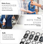 Personalised Keyring with Photo & Text – Engraved Double-Sided Custom Keychain – Mothers Day Gift for Mum, Nanny, Grandma, Sister, Anniversary&Birthday Keepsake - Made in UK