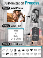Custom Keychain with Picture - Personalized Photo LOGO Text Customized Key Chain for Boyfriend Dad Men Gifts