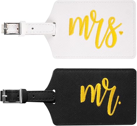 Mr and Mrs Tags, Wedding Gifts for Couples 2026, Personalized Engagement Gifts for Couples, Bridal Shower Gift for Newlyweds, Bride and Groom Travel Essentials
