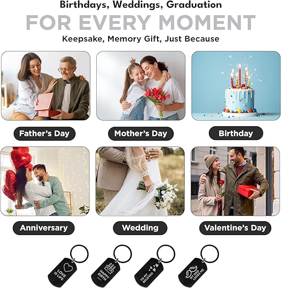Personalised Keyring with Photo & Text – Engraved Double-Sided Custom Keychain – Mothers Day Gift for Mum, Nanny, Grandma, Sister, Anniversary&Birthday Keepsake - Made in UK