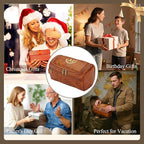 Mens Toiletry Bags,Personalised Gifts for Men,Personalised PU Leather Mens Wash Bag with Initial Hanging Toiletry Bag Xmas Birthday Gifts (Initial-A, Light Brown)