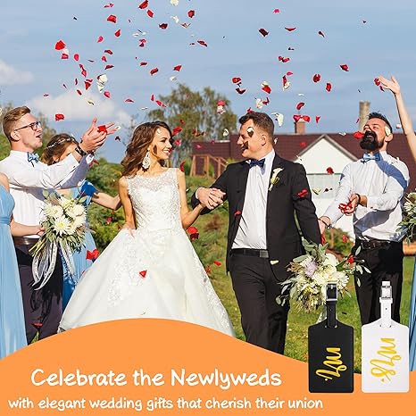 Mr and Mrs Tags, Wedding Gifts for Couples 2026, Personalized Engagement Gifts for Couples, Bridal Shower Gift for Newlyweds, Bride and Groom Travel Essentials