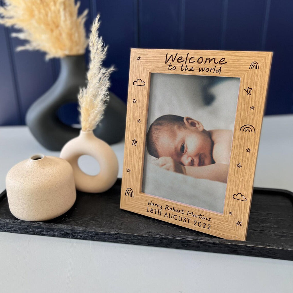 Personalized Baby Photo Frame | Engraved Newborn Gift
