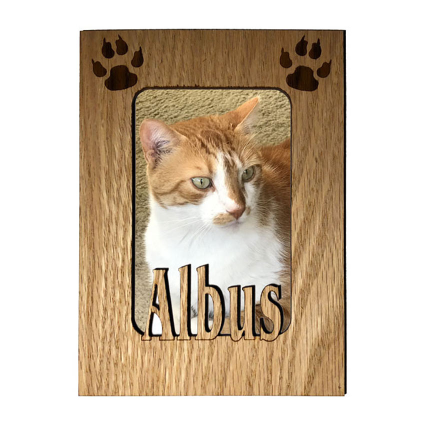 Paws or Claws Personalized Picture Mats with Pets Cut Out Name