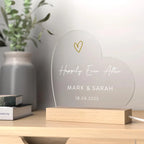 Personalised Wedding Gift For Couples, Happily Ever After Gift, Bride and Groom Gift, Mr and Mrs Gift, LED Light Sign With Wedding Date