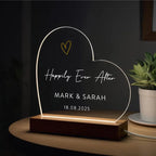 Personalised Wedding Gift For Couples, Happily Ever After Gift, Bride and Groom Gift, Mr and Mrs Gift, LED Light Sign With Wedding Date