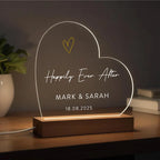 Personalised Wedding Gift For Couples, Happily Ever After Gift, Bride and Groom Gift, Mr and Mrs Gift, LED Light Sign With Wedding Date