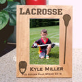 Lacrosse Players Picture Frame Personalized | Custom Wood Engraved LAX Frames