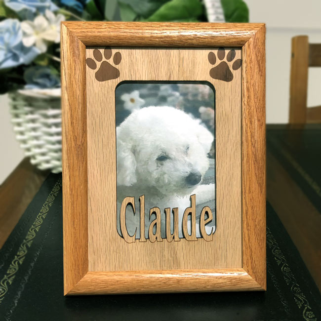 Paws or Claws Personalized Picture Mats with Pets Cut Out Name