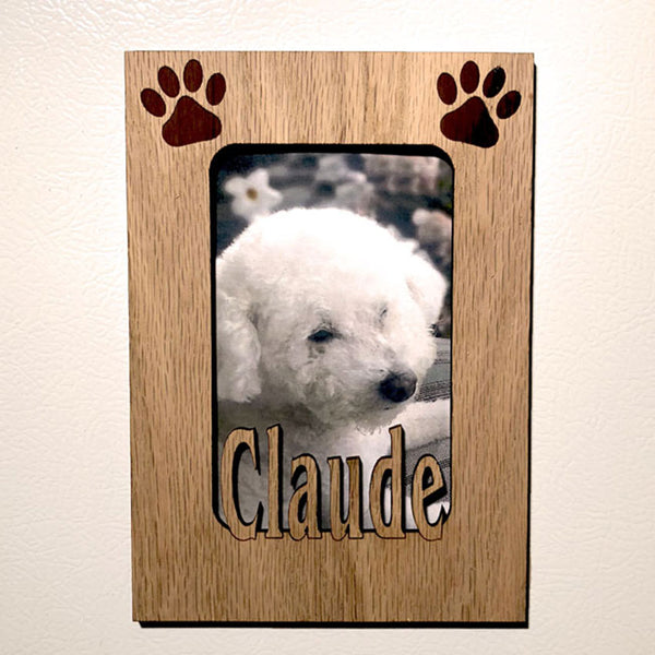Paws or Claws Personalized Picture Mats with Pets Cut Out Name