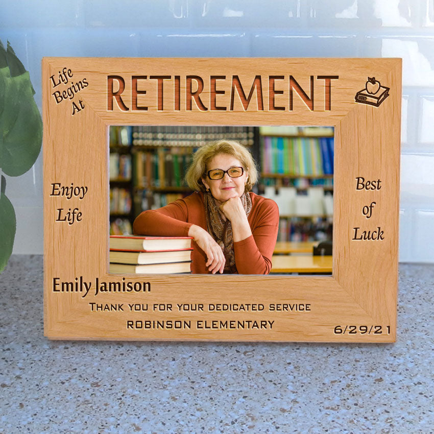Retirement Teacher Picture Frame Personalized