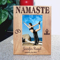 Personalized Yoga Picture Frame - Engraved Namaste Wood Frames
